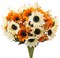 4 Bundles Fall Flowers - Artificial Daisy Flowers with 10 Sunflowers